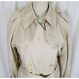 Vintage Fleet Street Long Belted Cape Top Classic Trench Coat Womens 12 Lined