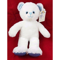 NWT BUILD A BEAR White & Blue Snow Hugs Bear Stuffed Full Size Plush Christmas