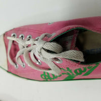 Converse All Star Chuck Taylor Pink & Green Low Top Lace Sneakers Shoes Womens 8