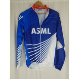 BioRacer ASML Long Sleeve Full Zip Up Cycling Jersey Mens Unisex Size 5 XL Blue