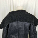 Unplugged Museum Brand Jacket Rancher Bomber Faux Shearling Womens S Black Coat