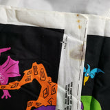 Terror-Saurus Fabric Panel Glow in the Dark Vintage Dinosaur Trick or Treat Bag