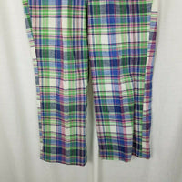 Vintage Lady Halrin Indian Bleeding Madras Plaid Slacks Pants Womens 27 S India