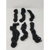 Fleece Artist Hand Dyed Spun Yarn 1 oz Skeins Hanks Soft Wool Lot of 6 Black