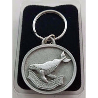 Humpback Whale Pewter Keyring Keychain FOB Maine Souvenir Metal Car Keys Ocean
