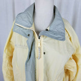 Columbia All Weather Long Rain Jacket Short Coat Womens S Vintage Yellow Gray
