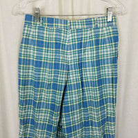 Vintage Lady Halrin Indian Bleeding Madras Plaid Slacks Pants Womens 26 XS India