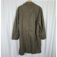 Vintage Plaid Rodes Half Lined Placket Front Trench Coat Mens S M Mid Century