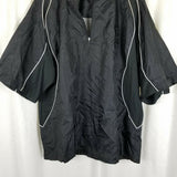 Mizuno 1/4 Zip Short Sleeve Black Jacket Wind Shirt Mens XXL Mesh White Piping