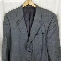 Versini Windowpane Glen Plaid Worsted Wool Silk Sportcoat Jacket Blazer Mens 42L