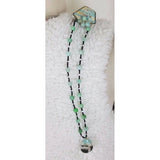 Renees Renderings Agate Quartz Green Beads Beaded Necklace Earrings Set Jewelry
