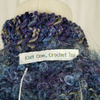Knit One Crochet Too Handknit Shawl Collar Cardigan Sweater Jacket Womens L
