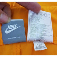 Nike Cropped Parachute Capri Pants Cinch Ankles Womens M Cotton Yellow Orange