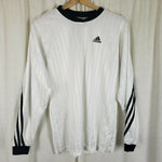 Vintage Adidas Long Sleeve Jersey Mens XL Three Stripe Elastic Cuffs Contrast