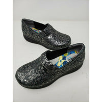 SoftWalk Grey's Anatomy Meredith Black Metallic Leather Clogs Shoes Womens 6.5 M