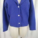 John Meyer Classics Boiled Felted Wool Cardigan Sweater Jacket Blazer Womens S