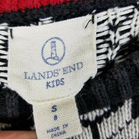 Lands End Kids Blue Snowflake Nordic Apres Ski Knit Sweater Boys Kids Youth S 8