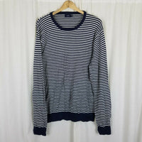 JCrew Harbor Cotton Merino Wool Sailor Striped Crewneck Pullover Sweater Mens XL