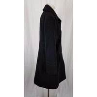 Vintage JG Hook Winter Wool Cashmere Exposed Stitching Coat Womens 12 Black 90s