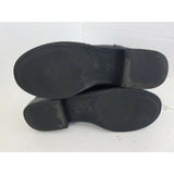 G by Guess Black Leather Boots Womens 7 Tall Knee High Zip Up Buckles Riding