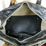 Vintage Ram Golf Bag Black Leather Distressed Doctor Style Duffel Duffle Sports
