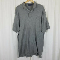 Polo Ralph Lauren Collared 1/4 Button Up Short Sleeve Shirt Mens XL Heathered