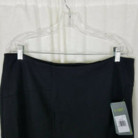 Lysse Perfect High Waist Skirt Plus Size Womens 1X Black Tailored Pencil Pull On