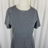J.Crew Mercantile Weighted Jersey Knit Tunic Sheath Dress Womens 12 Heather Gray