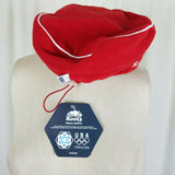NEW 2006 Roots USA Torino Olympics Beret Hat Red Fleece Adjustable L/XL NWT