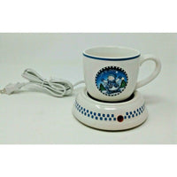 Let It Snow 2 Piece Snowman Mug And Electric Coffee Tea Hot Beverage Warmer