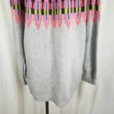 Boden Wool Alpaca Mohair Nordic Fair Isle Mosaic Knit Sweater Womens 12 Jumper