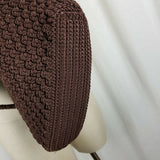 The Original Sak Chocolate Brown Crochet Zip Shoulder Handbag Bag Purse Knit