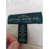 LRL Ralph Lauren Jeans Blue Floral French Toile Denim Jean Jacket Zip Womens M