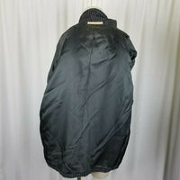 Perry Ellis Wool Windowpane Plaid Woven Peacoat Coat Jacket Womens size 8 Black