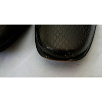 Salvatore Ferragamo Boutique Snake Skin Look Bow Low Heel Black Italy Womens 6