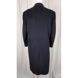 Kasper Black Mohair Wool Peacoat Overcoat Top Dress Coat Mens 38 Short Charcoal