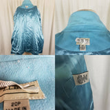 LL Bean Wool Cashmere 3 Button Riding Blazer Jacket Womens 20P Plus Seafoam Blue