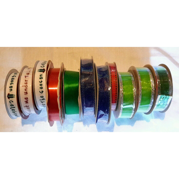 Lot of 11 Holiday Time Inspirations Christmas Ribbon Crafts Some Vinage