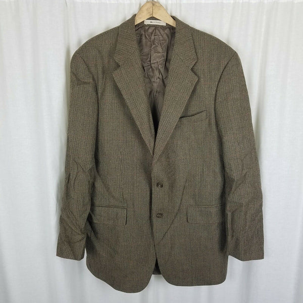 Polo University Club Ralph Lauren Wool Checked Sportcoat Jacket Blazer Mens 44 T