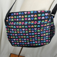 Dickies Rainbow Hearts Crossbody Flap Messenger Large Shoulder Bag Computer