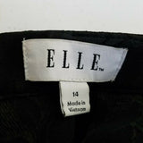 Elle Textured Floral Jacquard Pleated Short Twirl Skirt Womens 14 Aline Embossed