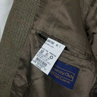 Polo University Club Ralph Lauren Wool Checked Sportcoat Jacket Blazer Mens 44 T
