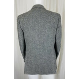 Vintage HARRIS Tweed Blazer Gray Mottled Wool Sport Coat Jacket Mens 42R Britain