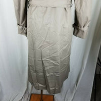 Misty Valley Vintage Plaid Insulated Blanket Lined Rain Trench Coat Womens 10