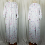 Vintage Sears Fashion Place Prairie Floral Flannel Nightgown Nightie Womens S