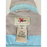 LL Bean Sunwashed Gray Canvas Zip Up Short Barn Coat Denim Jean Jacket Womens L
