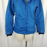 PowderRoom Micro-lite Hooded Polka Dot Anorak Jacket Parka Womens S 10,000 mm