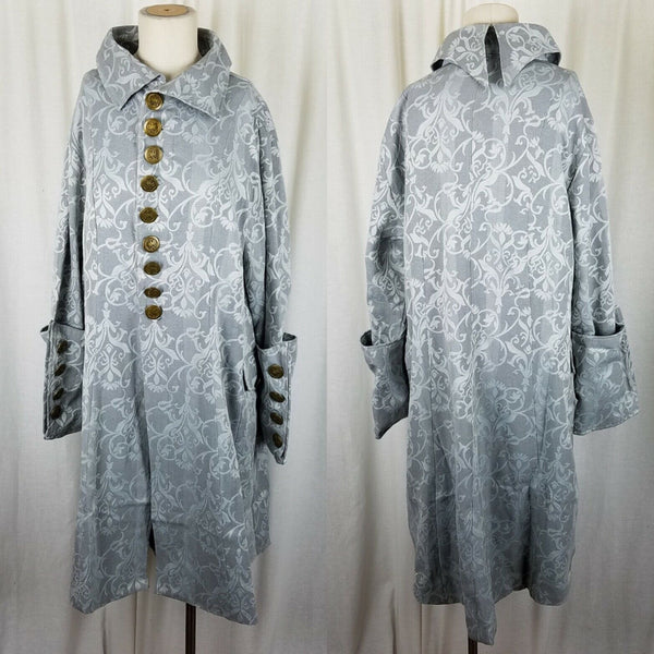 Funhouse NYC Gothic Steampunk Scroll Military Swing Coat Womens M Rocker Pirate