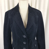 Vintage Bass Black Velvet Jacket Blazer Womens S Riding Equestrian 3 Button