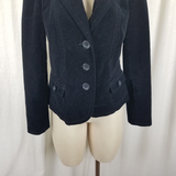 Vintage Bass Black Velvet Jacket Blazer Womens S Riding Equestrian 3 Button